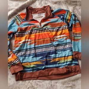 Boutique XXL 3/4 Aztec Western Zip